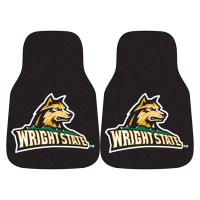 NCAA University of Wright State Raiders Carpet Car Mat Set - 2pc