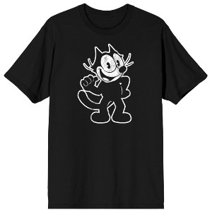Felix Check Me Out Adult Black Crew Neck Short Sleeve T-shirt - 1 of 3
