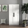 INFURNIC Decorative Storage Cabinets Metal File Cabinet with Adjustable Shelves and Lockable Doors for Office Home Gym, White, 31.5"*15.74"*31.5" - 2 of 4
