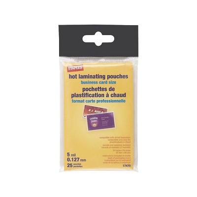 Staples 5 mil Pouch Business Card 25/Pack (17470) 793745