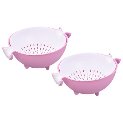 Unique Bargains Kitchen Strainer Colander Sets With Dual Handles ...