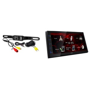 JVC KW-M180bt 6.8" Car Monitor Iphone Android Bluetooth Receiver Usb/3 Pre-Outs Bundle With Backup Camera - 1 of 4