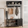 GIKPAL 6-in-1 Hall Tree with Bench, Entryway Coat Rack with 7 Hooks, Shoe Storage, 3 Drawers, and Top Shelf, Entry Organizer for Hallway or Mudroom - 3 of 4