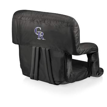MLB Colorado Rockies Ventura Portable Reclining Stadium Seat - Black