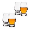 JoyJolt Halo Crystal Whiskey Snifter Scotch Glasses - Set of 4 Liquor or Bourbon Tumblers. 7.8 oz - 3 of 4