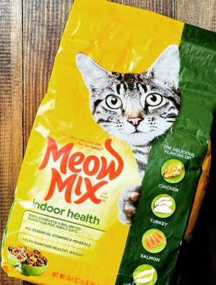 Meow Mix Indoor Health With Flavors Of Chicken Turkey ocean Fish Salmon Adult Complete Balanced Dry Cat Food 6.3lbs Target