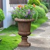 LuxenHome Rustic Brown MgO Indoor/Outdoor Urn Planter, 21.3" H - 2 of 4