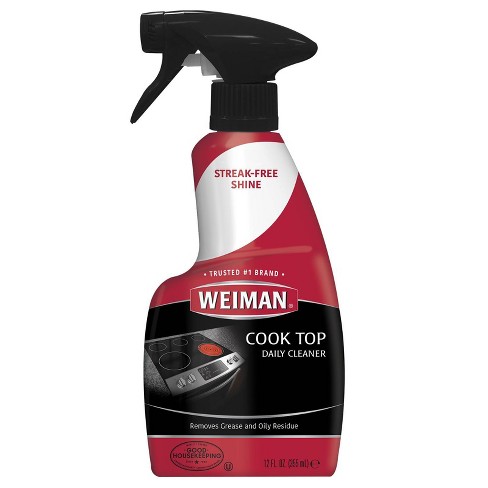 Weiman Ceramic and Glass Stovetop Cleaner - 12 Ounce 2 Pack - Daily Use  Professional Home Kitchen Cooktop Cleaner and Polish