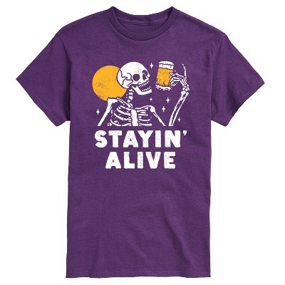 Women's - Instant Message - Skeleton Alive Short Sleeve Graphic T-Shirt
