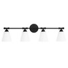 POWLIG Modern Vanity Light - Dimmable Bathroom Wall Sconce with Milky White Glass Shades - 3 of 4
