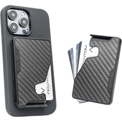 FANTOM M MagSafe Wallet Compatible with iPhone 12-16 Mini/Plus/Pro/Max RFID Aluminum Card Holder, Extra Slim Size Holds 7 Cards Carbon Fiber