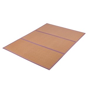 VEVOR Japanese Tatami Mat, 80 x 55 in Foldable Handwoven Natural Rattan Tatami Mat, Non-Slip & Easily Cleaned Japanese Tatami Floor Mat, Brown - 1 of 4