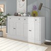 Okak Sideboard Cabinet, Bufft Cabinet with 4 Doors and 2 Drawers, Storage Cabinet for Living Room, Dining Room, Kitchen, Antique White - 2 of 4