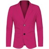 Lars Amadeus Men's Lightweight Notched Lapel Solid Color Long Sleeve Blazer - 2 of 4