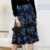 Women's High Waist Pleated A-Line Midi Skirt - Swing Flare Design - 2 of 4