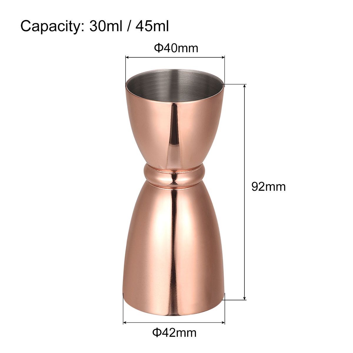 Unique Bargains Stainless Steel Restaurant Cocktail Jigger with Measurements - thumbnail 7