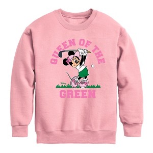Boys' - Disney - Queen Of The Green Golf Graphic Long Sleeve Fleece Sweatshirt - 1 of 3