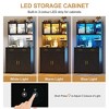 Vlsrka Kitchen Pantry Cabinet with Auto Sensor Light and Storage Cabinet with Ports,Black - 4 of 4