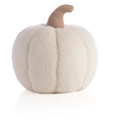 Small Faux Fur Pumpkin Pillow - Shiraleah