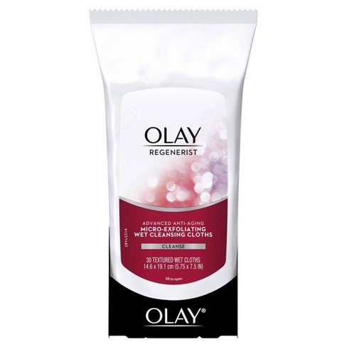 Olay Regenerist Micro-Exfoliating Wet Facial Cleansing Wipes 30 ct - image 1 of 4