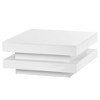 Sapphtopaz Modern Minimalist High Gloss Coffee Table with Wood Frame Home Decor Center Table for Living Room - 3 of 4