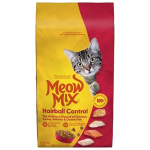 Meow Mix Hairball Control with Flavors of Chicken, Turkey , Salmon & Ocean Fish Adult Complete & Balanced Dry Cat Food - 6.3lbs - 1 of 4