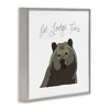 Stupell Industries Lodge Time Casual Cursive Bear Cabin Wildlife Framed Giclee Art, Gray, 24" x 24" - 2 of 4