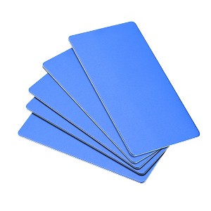Unique Bargains Rectangle DIY Laser Printing Office Engraving Blank Metal Card 5 Pcs - 1 of 4