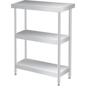 3-Tier Stainless Steel Prep Table for Kitchen, Commercial Use & Garage - 1 of 4