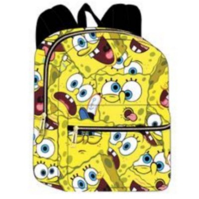 Sponge Bob All Over Print Nylon School Backpack 16" Bookbag for Girls & Boys