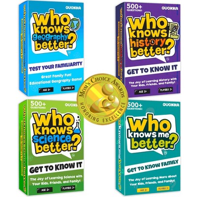 QUOKKA Fun Board Game for 8 10 Year Olds - Family Card Game for Kids Ages 6 7 and Adults - Who Knows Me Better Series - Guess Questions