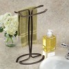 T-Shape Countertop Hand Towel Holder - Set of 2 - Bronze - 4 of 4
