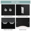 LunaLulinlk Black Triangle Bathroom Storage Cabinet with Adjustable Shelves, Freestanding Floor Cabinet for Home Kitchen - 2 of 4