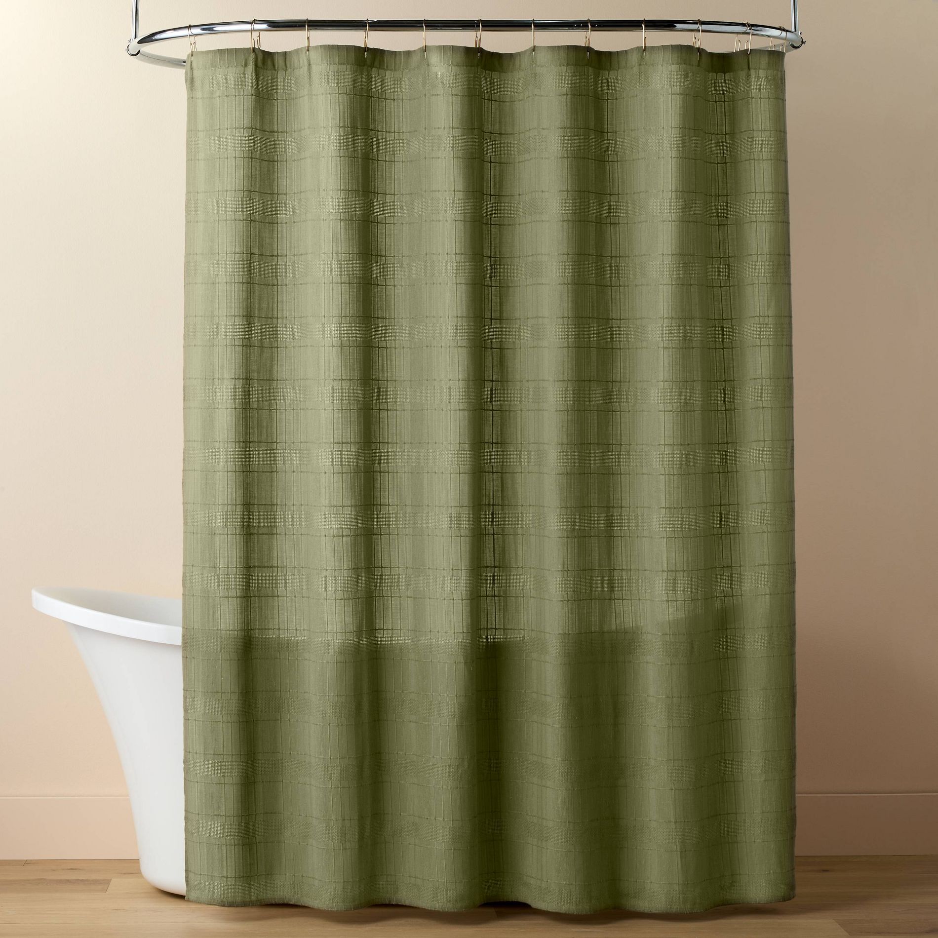 Square Pattern Shower Curtain Washed Green - Hearth & Hand™ with Magnolia