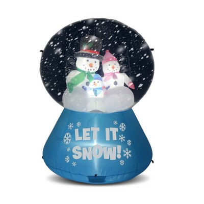 Syemin Inflatable Holiday Decorations 5.9 FT Christmas Inflatable Decoration Inflatable Snow Globe Funny Blow Up Yard Decor, Blue, 49.2"*49.2"*72"