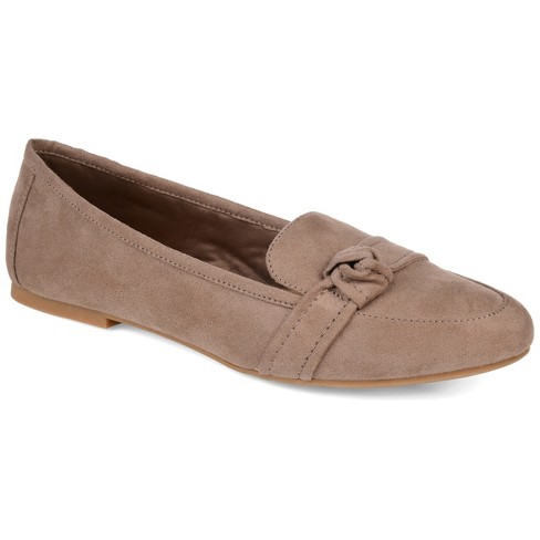 Journee Collection Womens Marci Slip On Round Toe Loafer Flats Taupe 7 ...
