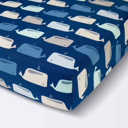 Navy blue fitted outlet crib sheet