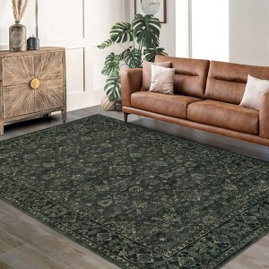 Washable Area Rugs for Living Room Bedroom Area Rug Boho Vintage Rugs Slip Low Pile Soft Lightweight Carpet Indoor - 1 of 4