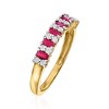 Ross-Simons 0.30 ct. t.w. Ruby and .21 ct. t.w. Diamond Ring in 14kt Yellow Gold - 3 of 4