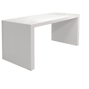 HomeRoots 62" White Wood Computer Desk - 1 of 4