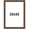 PosterPalooza | Photo Size Traditional Brown Picture Frame - UV Acrylic, Foam Board Backing, Hanging Hardware - 2 of 4