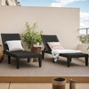 LACOO Outdoor Chaise Lounge PE Quick Assembly Chairs with Adjustable Back (Set of 2) - 3 of 4