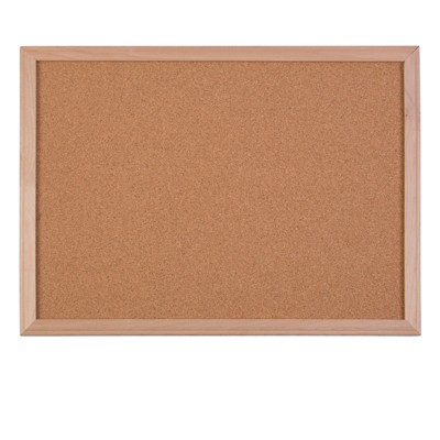 Amanti Art Furniture Espresso Narrow Framed Cork Bulletin Memo Board 32-Inch x 24-Inch, Brown