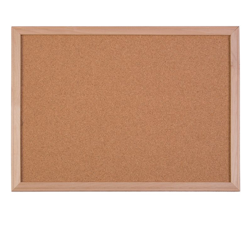 Crestline Products Wood Framed Cork Board, 24" x 36", 1 of 4