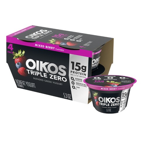 Oikos Triple Zero Mixed Berry Greek Yogurt Cups 5.3 oz