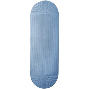 Colonial Mills Boca Raton - Blue Ice 2 Ft x7 Ft Runner (Oval) Rug Indoor/Outdoor 100% Polypropylene - 1 of 4