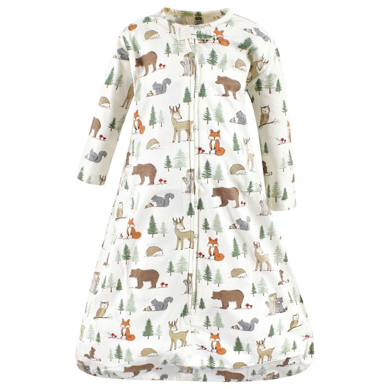 Hudson Baby Long Sleeve Cotton Jersey Sleeping Bag, Forest Animals, 1 of 3