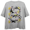 Looney Tunes Tweety Sylvester Chase Crew Neck Short Sleeve Gray Heather Women's Crop Top - 3 of 4