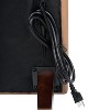 Flash Furniture HERCULES Artemis Upholstered Left Arm Reception Chair, 2 AC Outlets/1 USB/1 USB-C Ports and Wood Walnut Legs w/ Adjustable Floor Glide - 4 of 4