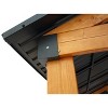 Fir Wood Carport Pavilion Gazebo, Shade, Rain, Hard Top Steel Metal Roof,with Galvanized Steel Roof, Wooden Frame - 4 of 4